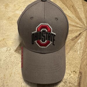 Ohio State Buckeyes Gray Baseball Cap NCAA Embroidered Logo Adjustable Hat Golf
